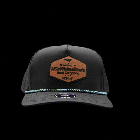 NCWB 5 Panel Rope Snap Back Hat Leather