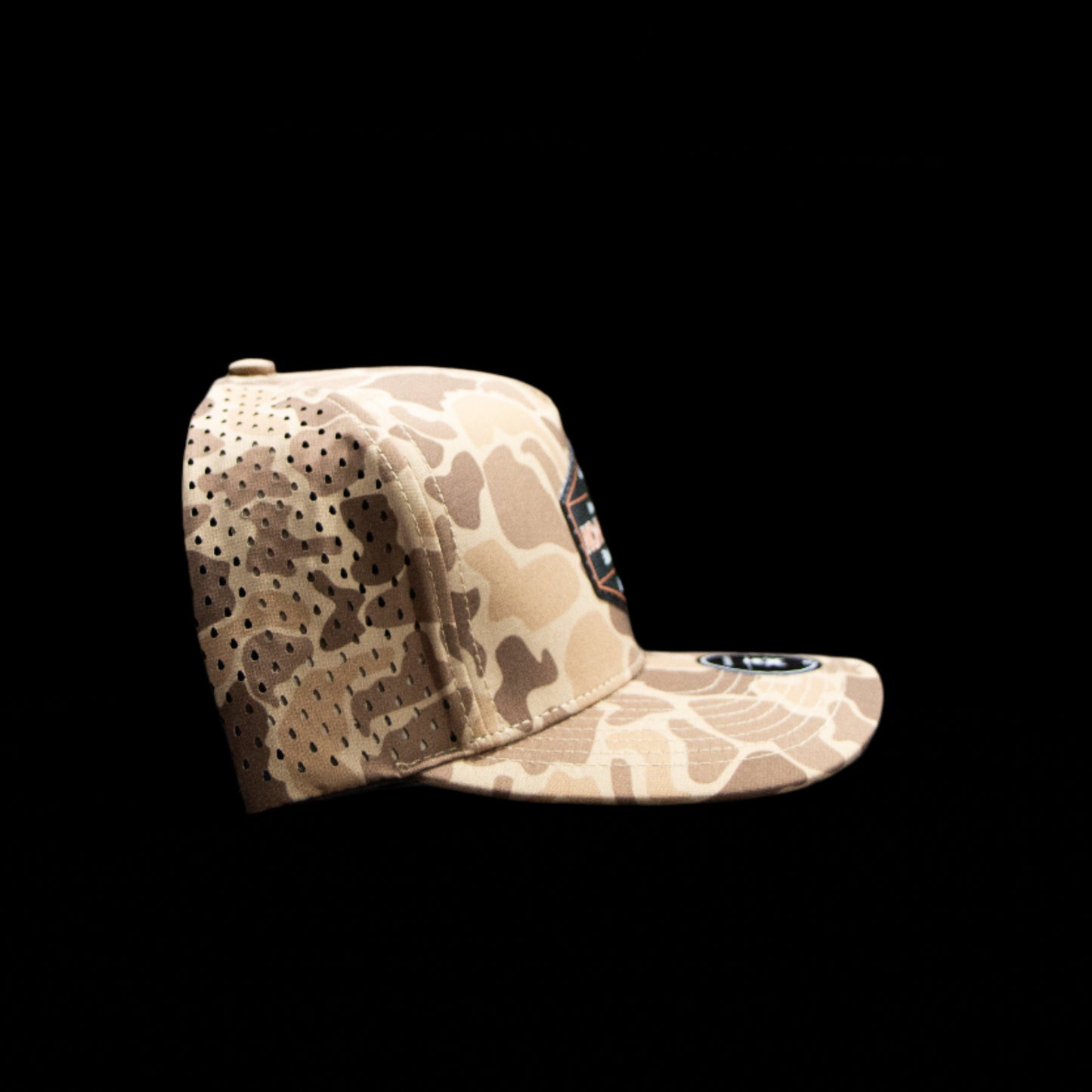 NCWB 5 Panel Snap Back Hat Duck Camo