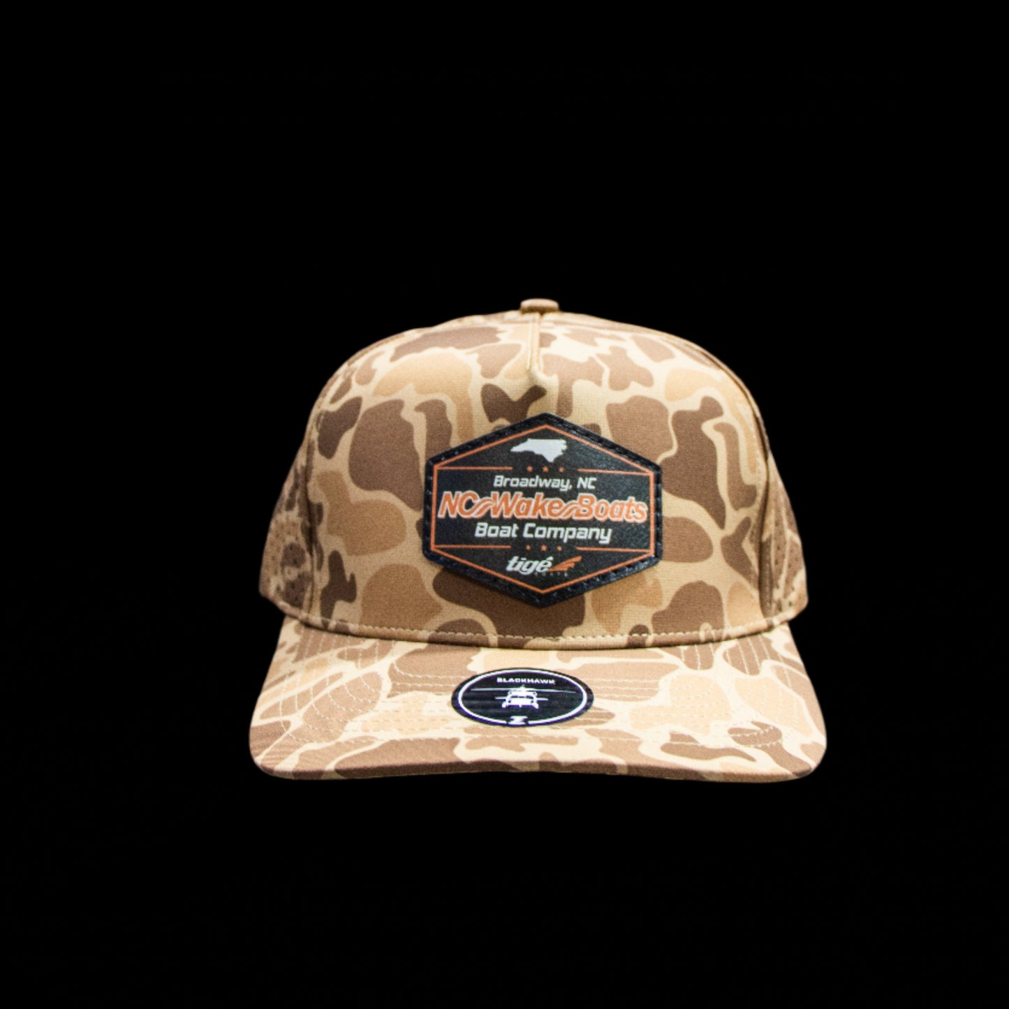 NCWB 5 Panel Snap Back Hat Duck Camo