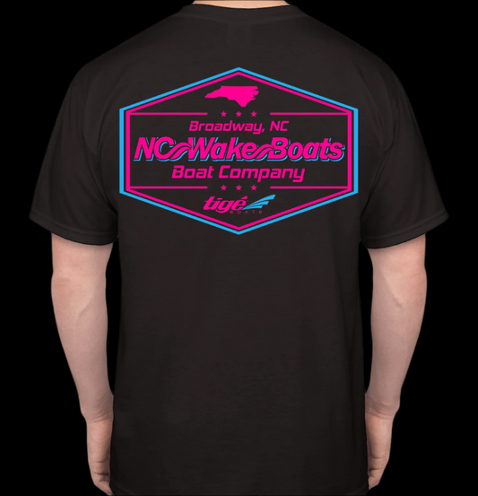 Short Sleeve NCWB Neon Pink T-Shirt Black (BELLA+CANVAS)