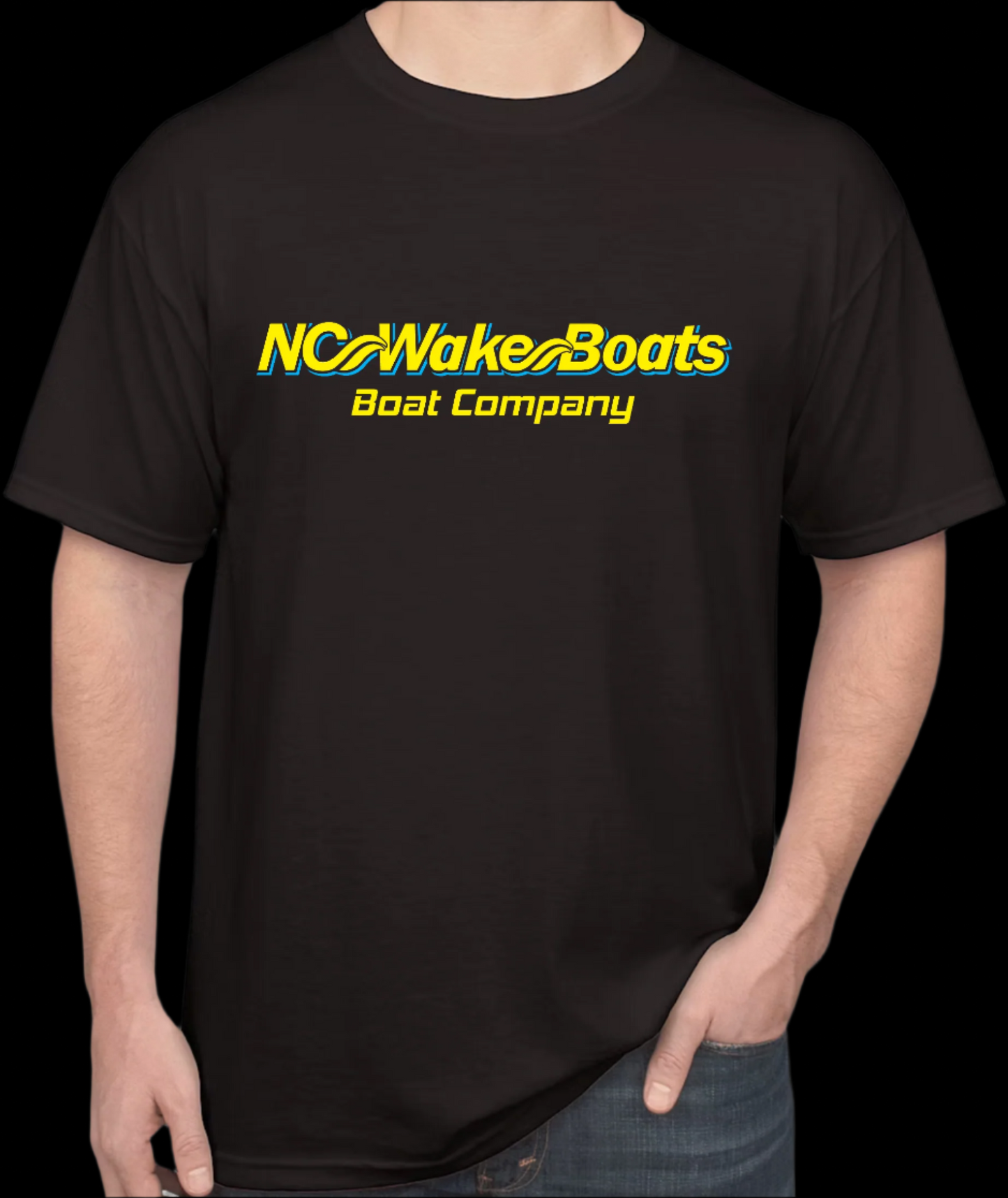 Short Sleeve NCWB Retro Neon Yellow T-Shirt Black (BELLA+CANVAS)